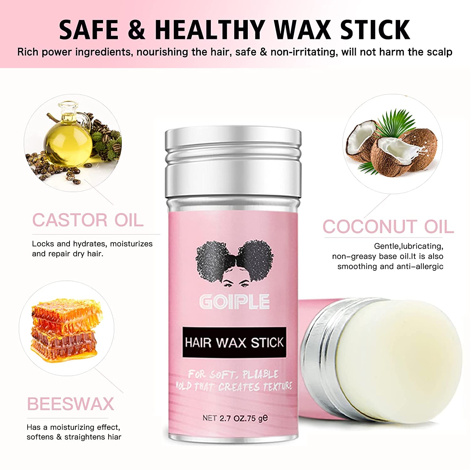 Hair Wax Stick for Hair Flyaways Set