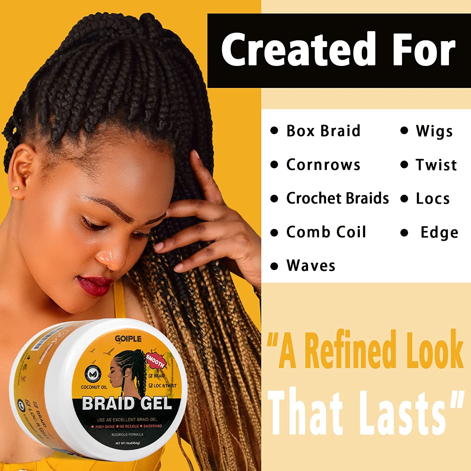 Strong Hold Braid Gel for Braid Loc Gel