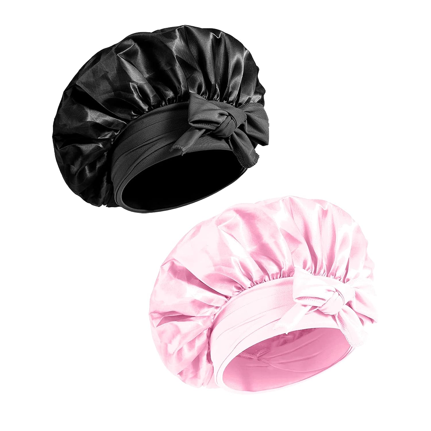 2pcs Large Satin Bonnets for Sleep