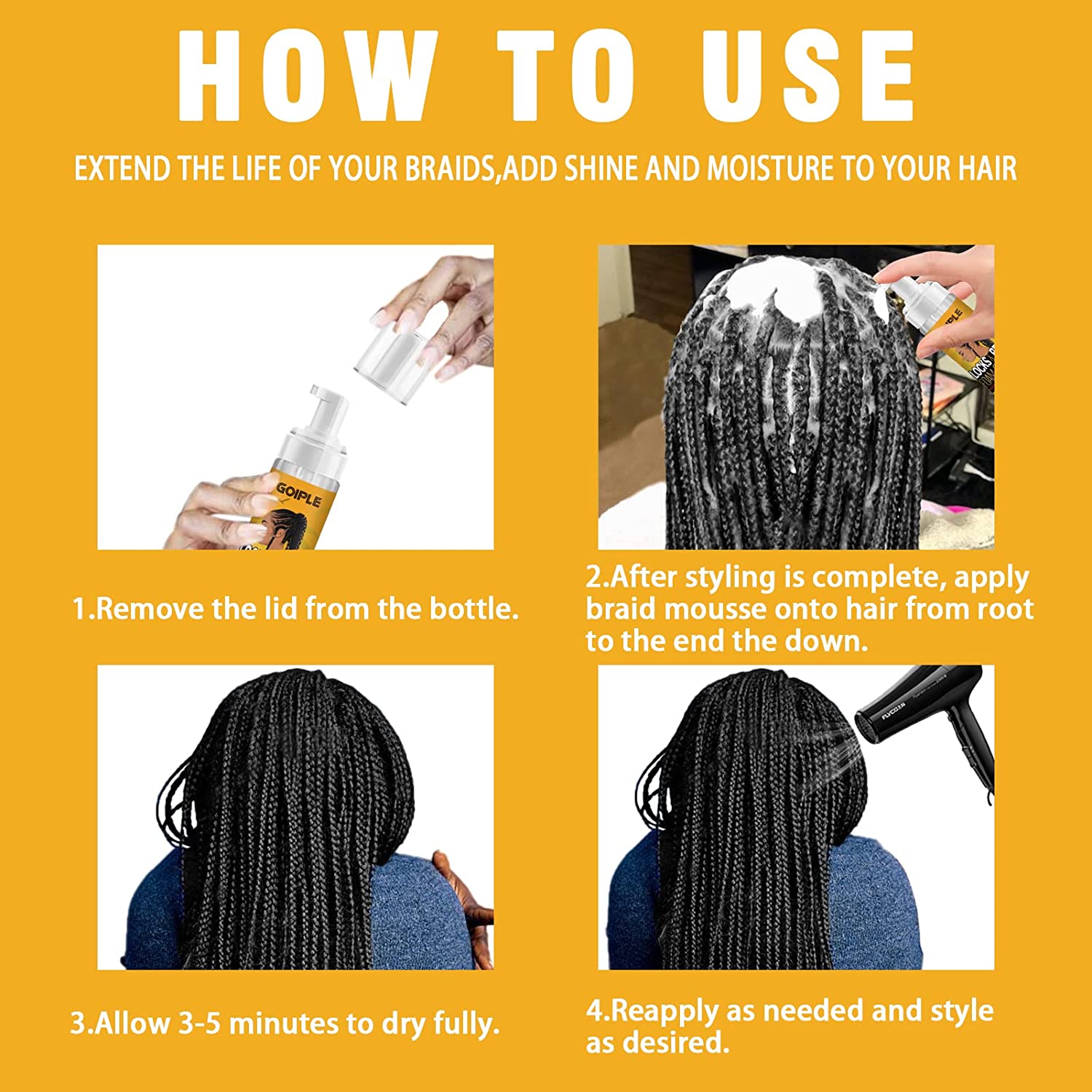 Mousse shop for braids