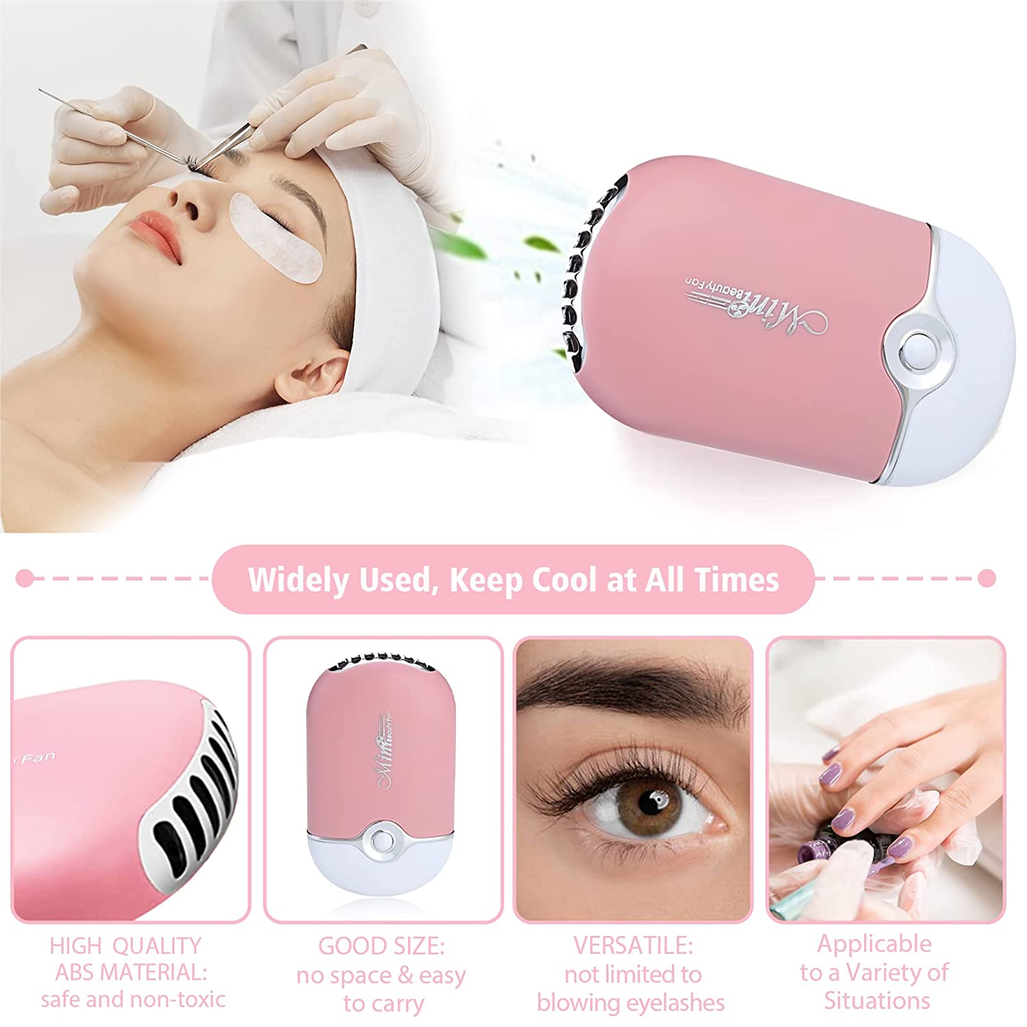 100ml Lash Shampoo for Extensions with USB Mini Portable Fan
